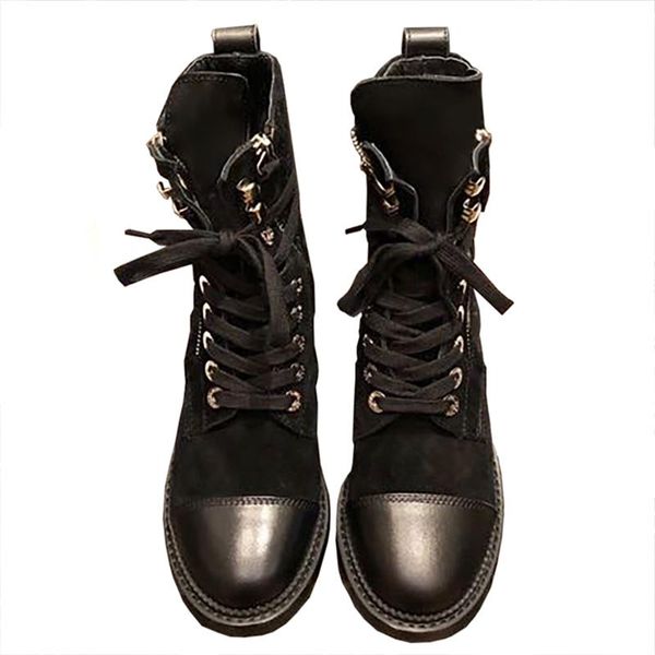 boots genuine leather women ankle motorcycle female shoes woman punk short combat, Black
boots genuine leather women ankle motorcycle female shoes woman punk short combat, Black