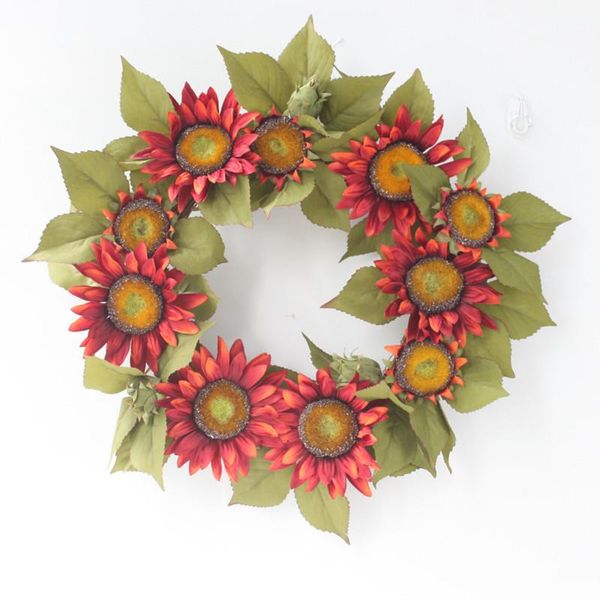 decorative flowers & wreaths red sunflower with leaf christmas wreath garland home door window autumn artificial decoration halloween decor
decorative flowers & wreaths red sunflower with leaf christmas wreath garland home door window autumn artificial decoration halloween decor