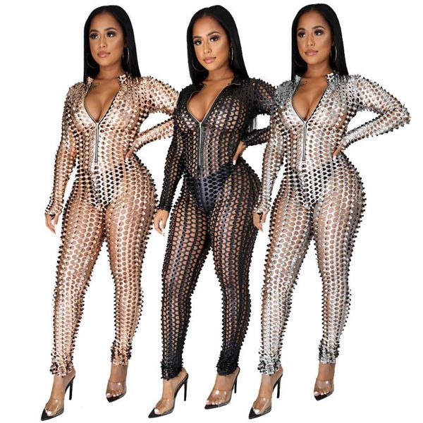 see through hollow out skinny jumpsuit woman long sleeve front zipper up nightclub wear bodycon one piece charming outfits women's jump, Black;white
see through hollow out skinny jumpsuit woman long sleeve front zipper up nightclub wear bodycon one piece charming outfits women's jump, Black;white