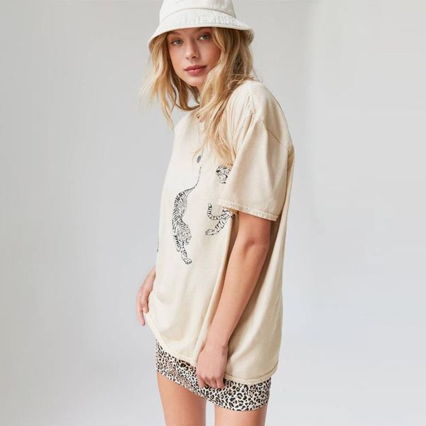 tiger classic graphic tee shirts woman short sleeve round neck cotton t-shirts summer casual vintage boho tshirts 2021 women's t-shirt, White
tiger classic graphic tee shirts woman short sleeve round neck cotton t-shirts summer casual vintage boho tshirts 2021 women's t-shirt, White