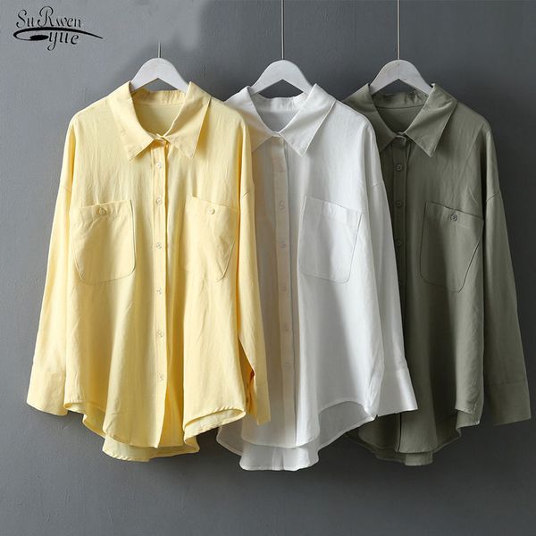 spring autumn turn-down collar double pockets office ladies blouse basic white shirts for women female blusas 10109 210521
spring autumn turn-down collar double pockets office ladies blouse basic white shirts for women female blusas 10109 210521