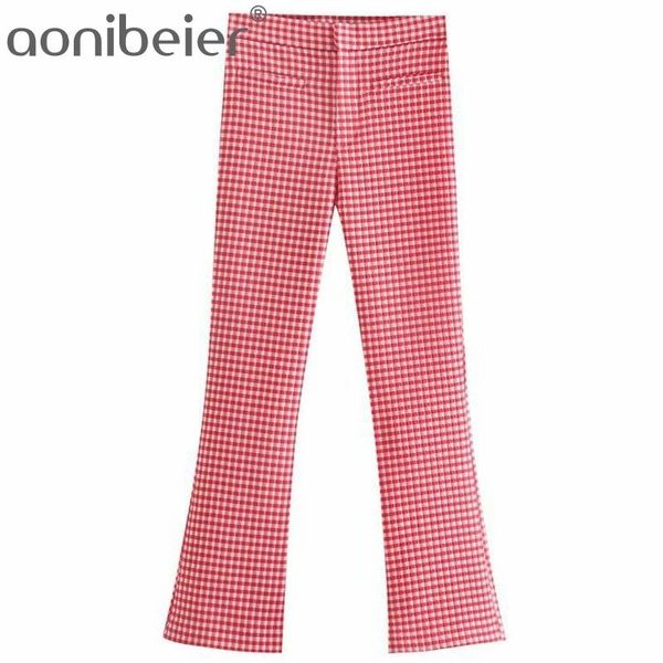 female summer plaid skinny flare pants high waist zipper closed ankle length women casual checked red 210604, Black;white
female summer plaid skinny flare pants high waist zipper closed ankle length women casual checked red 210604, Black;white