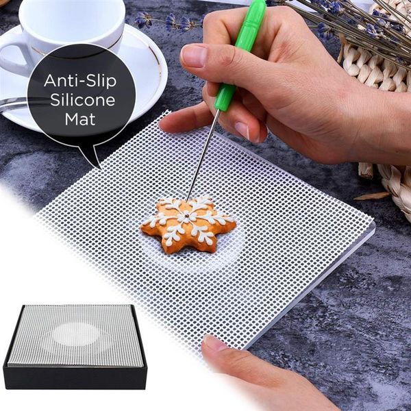 pan baking tool metal cake plate turntable rotating anti-skid round stand decorating rotary with 6 scriber needles & pastry tools 
pan baking tool metal cake plate turntable rotating anti-skid round stand decorating rotary with 6 scriber needles & pastry tools