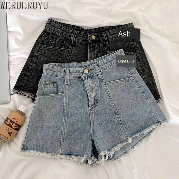 werueruyu women summer fashion tassel denim shorts washed distressed jeans ripped shorts casual feminino raw-edge 210608, White;black
werueruyu women summer fashion tassel denim shorts washed distressed jeans ripped shorts casual feminino raw-edge 210608, White;black