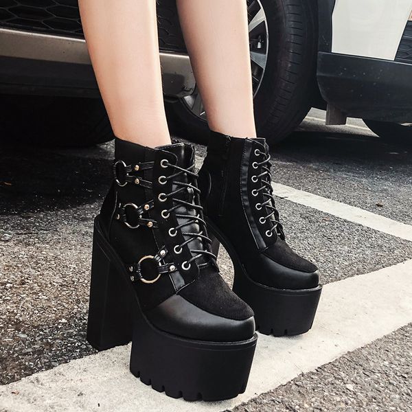 414243 yards factory wholesale 15cm chunky heel dance runway platform women s boots punk nightclub super high heels bootie women s shoes 526, Black
414243 yards factory wholesale 15cm chunky heel dance runway platform women s boots punk nightclub super high heels bootie women s shoes 526, Black