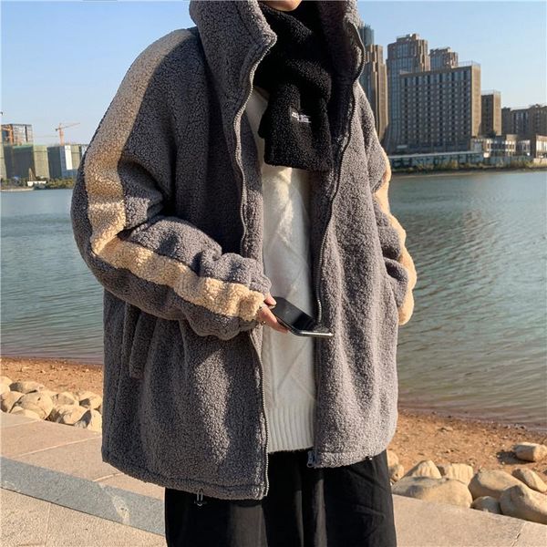 men's down & parkas lambs wool coat warm jacket winter students korean fashion clothes, Black
men's down & parkas lambs wool coat warm jacket winter students korean fashion clothes, Black