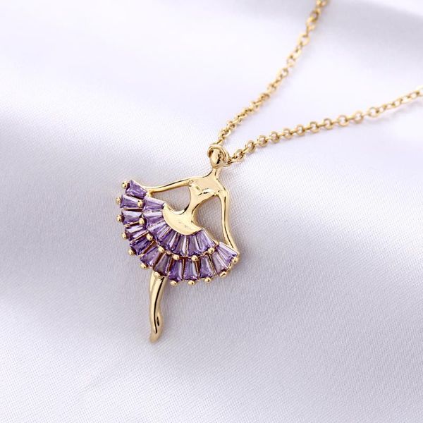 pendant necklaces shiny crystal zircon metal chain dancing girl necklace for women girls luxury jewelry gift, Silver
pendant necklaces shiny crystal zircon metal chain dancing girl necklace for women girls luxury jewelry gift, Silver