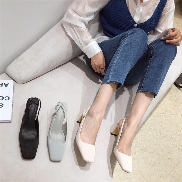 fashion women sandals back straps thick high heels elegant ladies rome shoes square toe dress pumps sandales, Black
fashion women sandals back straps thick high heels elegant ladies rome shoes square toe dress pumps sandales, Black