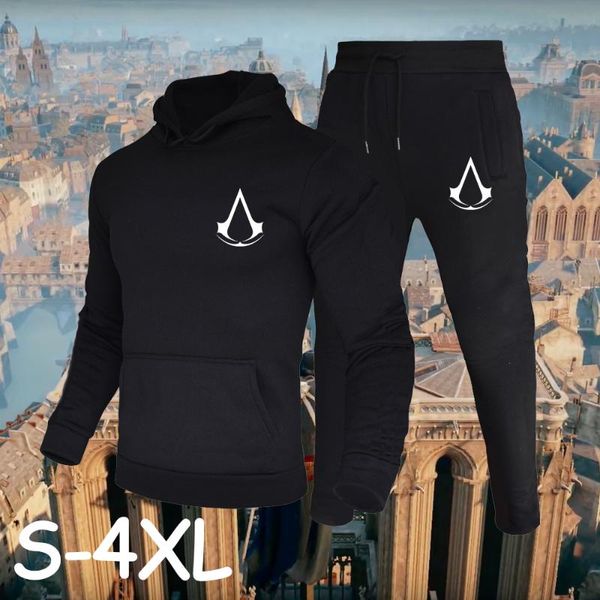 jogging clothing essentials tracksuit men's sportswear hoody + sports pants sets assassin's printed hooded sweatshirt outfit autum, Black;red
jogging clothing essentials tracksuit men's sportswear hoody + sports pants sets assassin's printed hooded sweatshirt outfit autum, Black;red