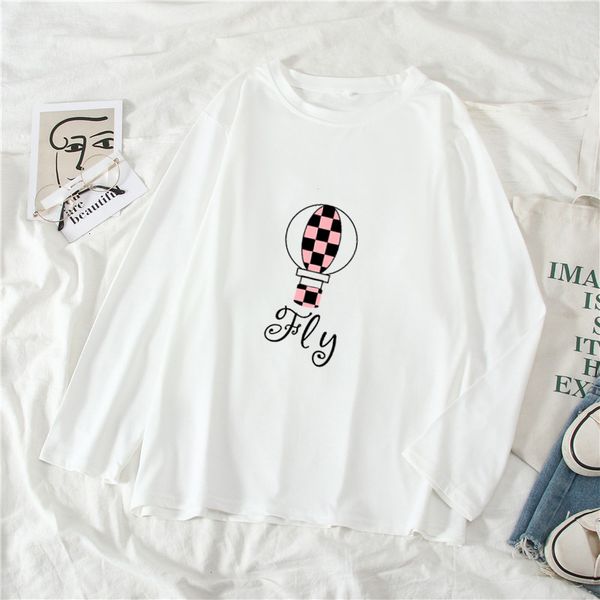women's t-shirt design letter fly print t-shirt long sleeve o-neck female summer casual ladies tshirt girls student school xp, White
women's t-shirt design letter fly print t-shirt long sleeve o-neck female summer casual ladies tshirt girls student school xp, White