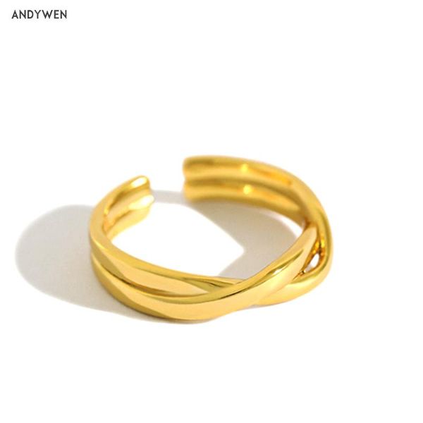 cluster rings andywen 100% 925 sterling silver gold twist fashion women fine jewelry luxury simple wedding rock punk jewels, Golden;silver
cluster rings andywen 100% 925 sterling silver gold twist fashion women fine jewelry luxury simple wedding rock punk jewels, Golden;silver