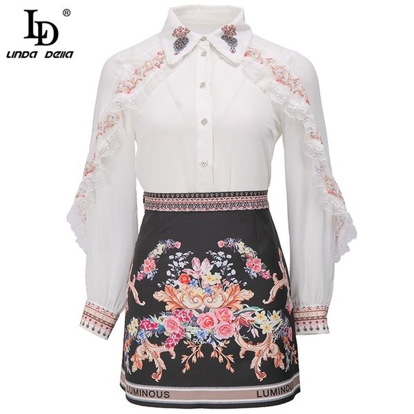 fashion designer summer skirts suits women's long sleeve ruffles blouse and vintage print skirt two pieces set 210522, White
fashion designer summer skirts suits women's long sleeve ruffles blouse and vintage print skirt two pieces set 210522, White