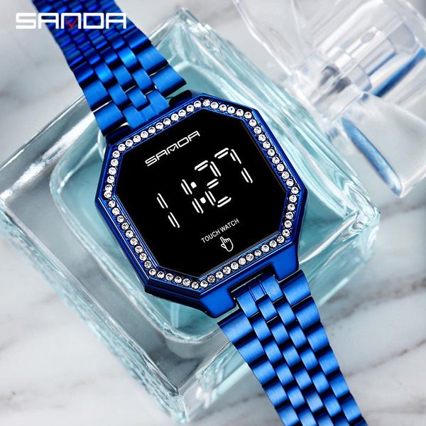wristwatches 2021 sanda touch screen men watches led digital sport ladies wristwatch luxury steel strap fashion female electronic clock, Slivery;brown
wristwatches 2021 sanda touch screen men watches led digital sport ladies wristwatch luxury steel strap fashion female electronic clock, Slivery;brown