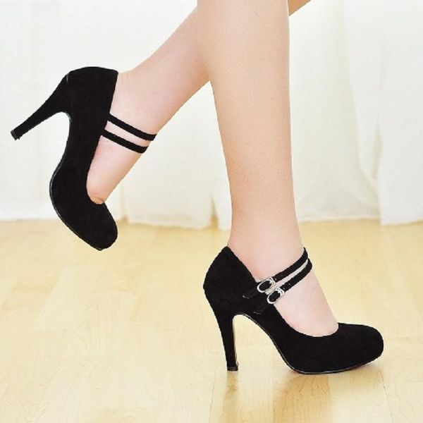 dress shoes women pumps high heels round toe bridal wedding party buckle strap stiletto ladies mary janes zapatos mujer, Black
dress shoes women pumps high heels round toe bridal wedding party buckle strap stiletto ladies mary janes zapatos mujer, Black