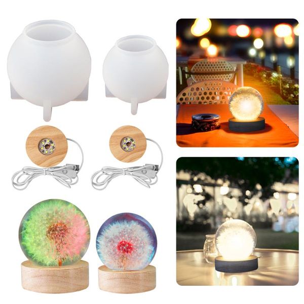 craft tools crystal ball led night lights epoxy resin mold home decoration silicone wooden lighted base dandelion flower diy crafts
craft tools crystal ball led night lights epoxy resin mold home decoration silicone wooden lighted base dandelion flower diy crafts