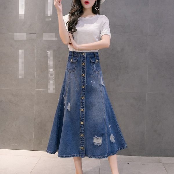 skirts elegant female fashion long preppy style skirt denim jean falda unique breasted hole torn skin trimming dnds, Black
skirts elegant female fashion long preppy style skirt denim jean falda unique breasted hole torn skin trimming dnds, Black