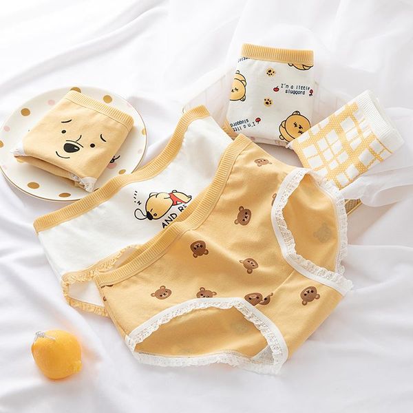 3pcs teenage underpants bear underwear cartoon yellow girl briefs comfortable cotton lace kids panties, Camo
3pcs teenage underpants bear underwear cartoon yellow girl briefs comfortable cotton lace kids panties, Camo