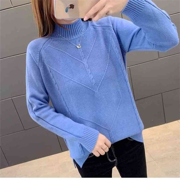 autumn and winter half turtleneck pullover women korean loose solid color shirt women's bottoming tide 210427, White;black
autumn and winter half turtleneck pullover women korean loose solid color shirt women's bottoming tide 210427, White;black