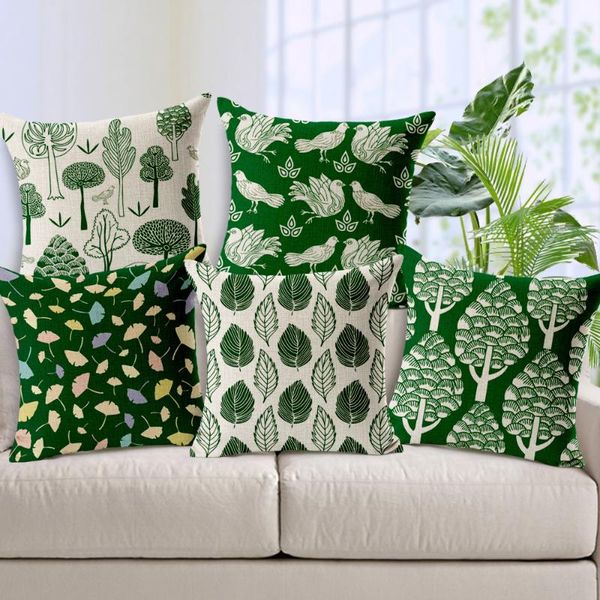 cushion/decorative pillow fresh green forest trees flax linen car cushion sofa no core 45*45cm
cushion/decorative pillow fresh green forest trees flax linen car cushion sofa no core 45*45cm
