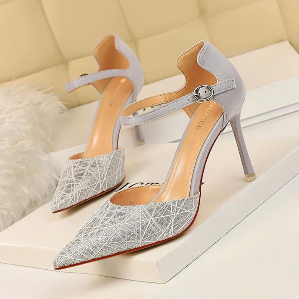 2136-2 wind night club hollow women's shoes super high heel shallow mouth pointed mesh one word belt sandals, Black
2136-2 wind night club hollow women's shoes super high heel shallow mouth pointed mesh one word belt sandals, Black