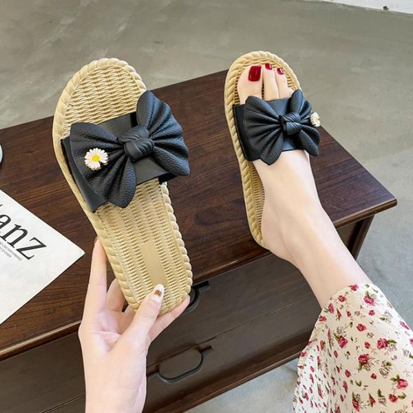 slippers arrival summer ladies handmade bowknotw lovely beach holiday soft bottom non-slip outside wearing slipper, Black
slippers arrival summer ladies handmade bowknotw lovely beach holiday soft bottom non-slip outside wearing slipper, Black