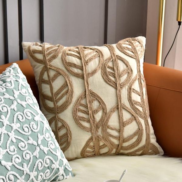 50x50cm simple rope embroidered cushion cover large beige pillowcase sofa bedroom backrest pillow cushion/decorative
50x50cm simple rope embroidered cushion cover large beige pillowcase sofa bedroom backrest pillow cushion/decorative