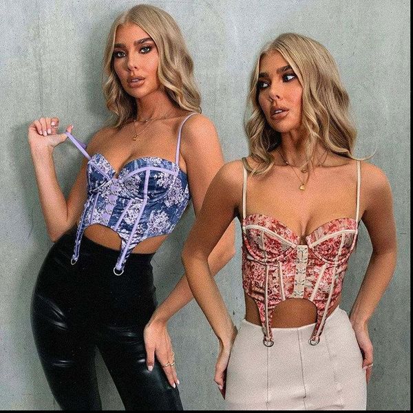 summer corset floral women cami bustier crop spaghetti strap print backless push up tanks cotton short, White
summer corset floral women cami bustier crop spaghetti strap print backless push up tanks cotton short, White