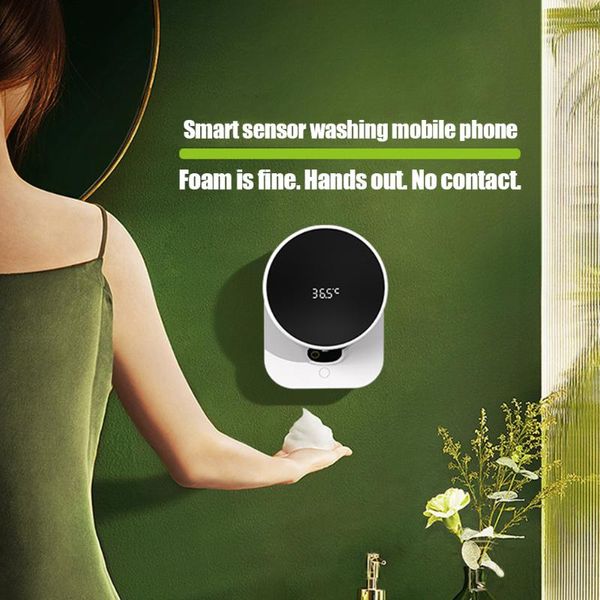 liquid soap dispenser automatic wall-mounted led temperature display hand wash non-contact smart foam machine infrared sensor
liquid soap dispenser automatic wall-mounted led temperature display hand wash non-contact smart foam machine infrared sensor