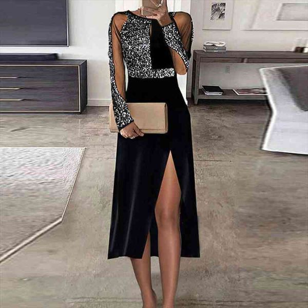 women fashion hollow out long dress patchwork print mesh shiny party dresses femma office elegant hollow out long dress, Black;gray
women fashion hollow out long dress patchwork print mesh shiny party dresses femma office elegant hollow out long dress, Black;gray