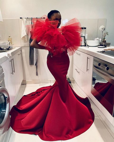 extra puffy mermaid evening dressestulle ruffles plus size satin long with train prom party gowns, Black;red
extra puffy mermaid evening dressestulle ruffles plus size satin long with train prom party gowns, Black;red