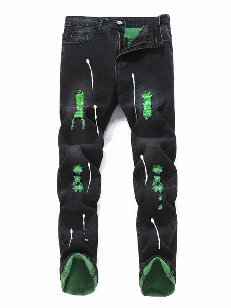 romwe guys splash ink ripped skinny jeans p6mm#, Blue
romwe guys splash ink ripped skinny jeans p6mm#, Blue