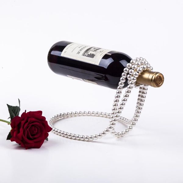 creative suspend pearl necklace shape wine racks party decoration househould holders home storage hooks & rails
creative suspend pearl necklace shape wine racks party decoration househould holders home storage hooks & rails