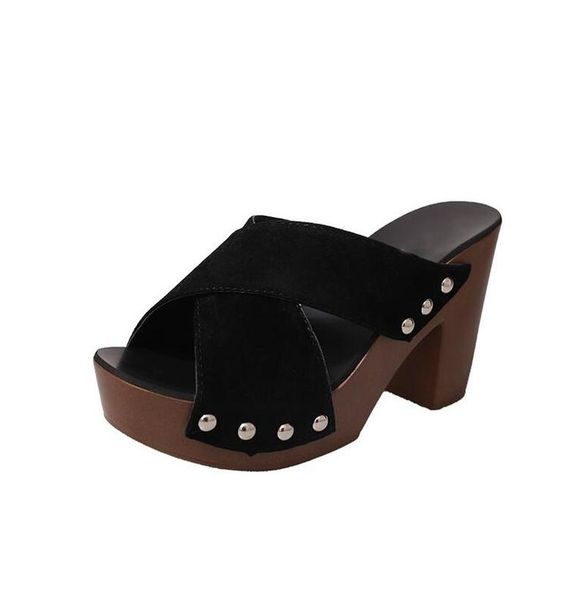 summer high heels flock slippers open toe party shoes casual style quality plus size 35-40 women sandals, Black
summer high heels flock slippers open toe party shoes casual style quality plus size 35-40 women sandals, Black