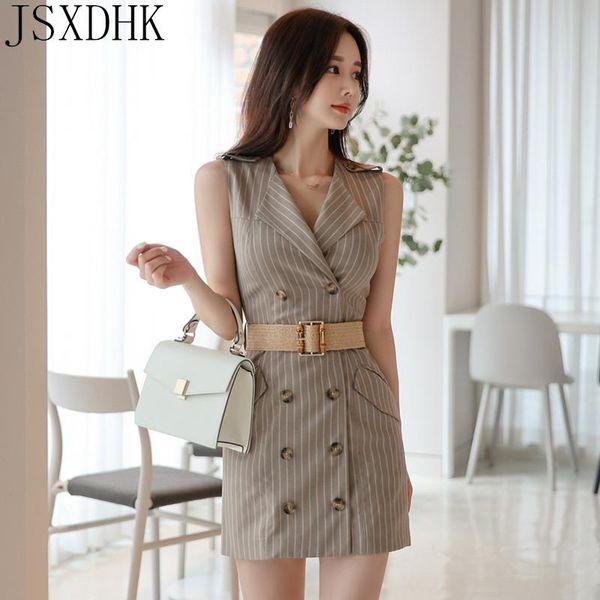 casual dresses jsxdhk 2021 women dress autumn double breasted sheath pencil simple stripe sleeveless tank bodycon vestidos, Black;gray
casual dresses jsxdhk 2021 women dress autumn double breasted sheath pencil simple stripe sleeveless tank bodycon vestidos, Black;gray