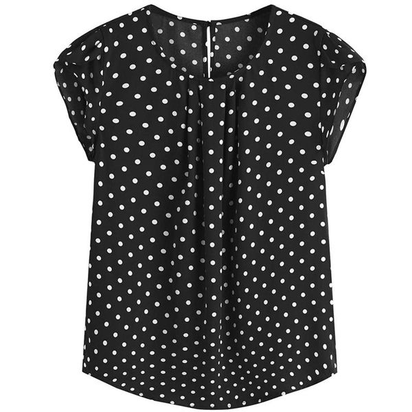 women's t-shirt summer t shirt clothing casual polka dots print cap sleeve back keyhole button plus size women elegant #y, White
women's t-shirt summer t shirt clothing casual polka dots print cap sleeve back keyhole button plus size women elegant #y, White