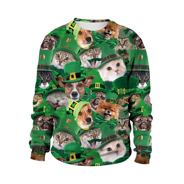 lovers hoodie long sleeve round neck animal combination clover pattern printing leisure fashion spring and autumn trend, Black
lovers hoodie long sleeve round neck animal combination clover pattern printing leisure fashion spring and autumn trend, Black