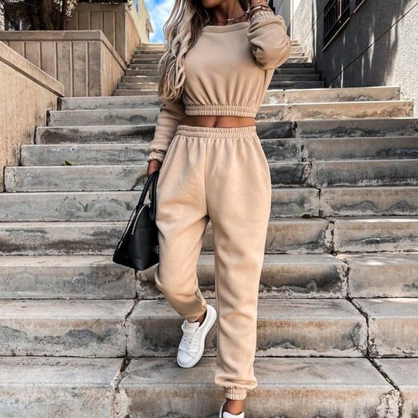 women's two piece pants women casual three set crop strapless hoodies zipper and elastic high waist suits loose solid female tracksuit, White
women's two piece pants women casual three set crop strapless hoodies zipper and elastic high waist suits loose solid female tracksuit, White