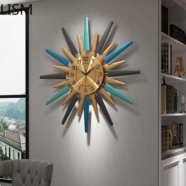 wall clock luxury silent american light living room nordic fashion net red personality watch zegary clocks
wall clock luxury silent american light living room nordic fashion net red personality watch zegary clocks