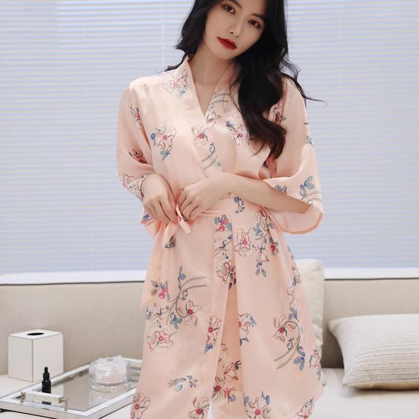 women's sleepwear rayon nightgown print flower kimono robe gown v-neck summer morning bathrobe with belt loose intimate linngerie, Black;red
women's sleepwear rayon nightgown print flower kimono robe gown v-neck summer morning bathrobe with belt loose intimate linngerie, Black;red