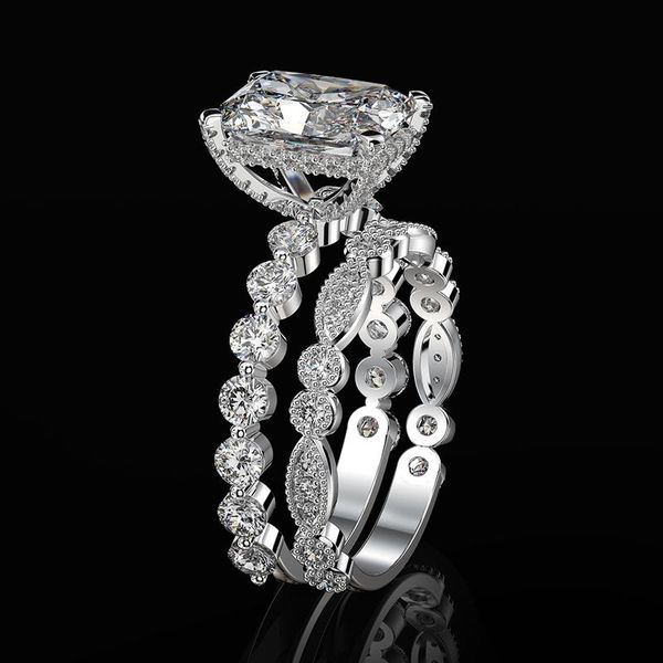 cluster rings 925 sterling silver wedding ring set for women sparking full + zircon imitation moissanite engagement jewelr, Golden;silver
cluster rings 925 sterling silver wedding ring set for women sparking full + zircon imitation moissanite engagement jewelr, Golden;silver