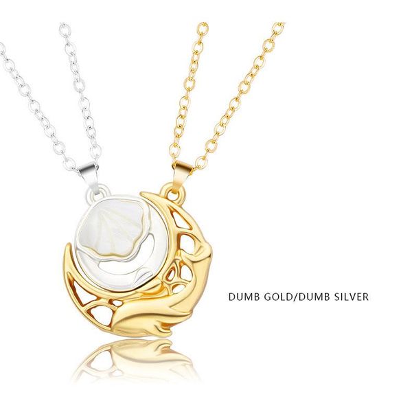 Pendant Necklaces 2pcs Romantic Set Sun And Moon Magnetic Paired Couple Necklace Silver Plated Jewelry For Men Women Gift
Pendant Necklaces 2pcs Romantic Set Sun And Moon Magnetic Paired Couple Necklace Silver Plated Jewelry For Men Women Gift