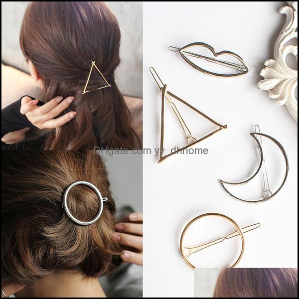 hair clips & barrettes jewelry vintage gold/ sier circle lip moon triangle pin clip girls metal accessories drop delivery 2021 invlq, Golden;silver
hair clips & barrettes jewelry vintage gold/ sier circle lip moon triangle pin clip girls metal accessories drop delivery 2021 invlq, Golden;silver