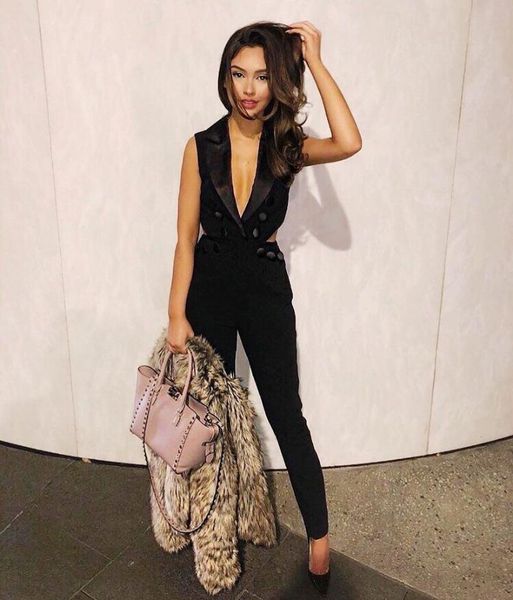 women's jumpsuits & rompers fashion black sext celebrity night club party christmas v-neck women jumpsuit, Black;white
women's jumpsuits & rompers fashion black sext celebrity night club party christmas v-neck women jumpsuit, Black;white