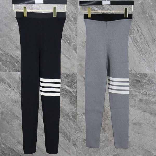 women's leggings fashion brand 2021 women stretch pants casual striped high waist pantihose ankle-length cotton elasticity, Black
women's leggings fashion brand 2021 women stretch pants casual striped high waist pantihose ankle-length cotton elasticity, Black