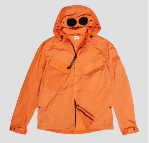 metal nylon two glasses goggle men jacket casual cp hoodies outdoor windbreak black army green orange gifts, Red 
metal nylon two glasses goggle men jacket casual cp hoodies outdoor windbreak black army green orange gifts, Red