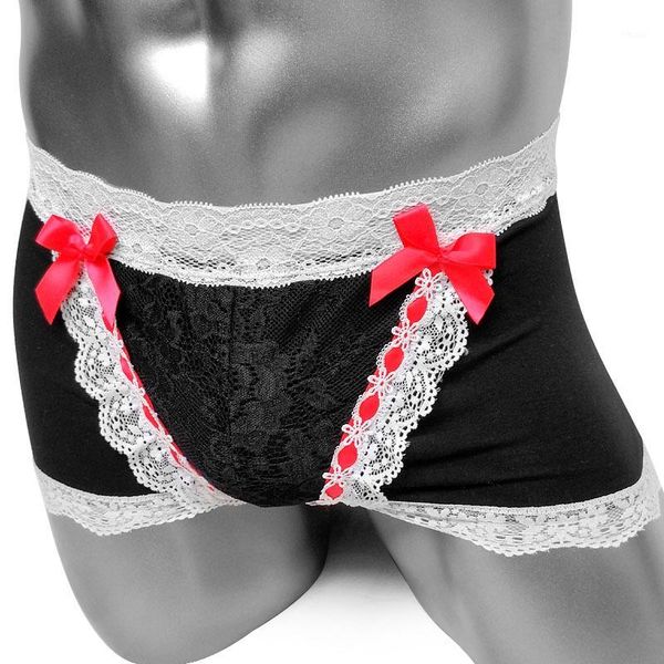 underpants lace sissy boxer shorts panties with bow cotton elastic male slim boxers underwear brand men gay low rise underpant1, Black;white
underpants lace sissy boxer shorts panties with bow cotton elastic male slim boxers underwear brand men gay low rise underpant1, Black;white