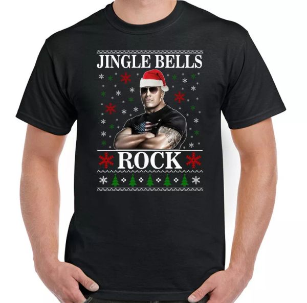 The Rock Christmas T-Shirt, Man Funny Dwayne Johnson Unisex T-Shirt WWF films, White;black
The Rock Christmas T-Shirt, Man Funny Dwayne Johnson Unisex T-Shirt WWF films, White;black