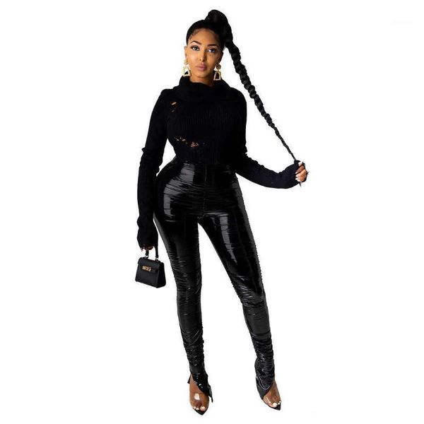 echoine light pu leather pants 2021 spring high waist stretchy flare pleated female casual smooth trousers, Black;white
echoine light pu leather pants 2021 spring high waist stretchy flare pleated female casual smooth trousers, Black;white