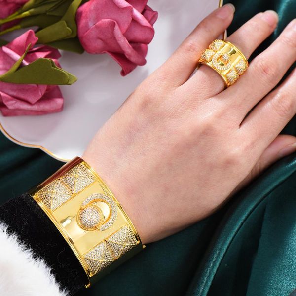 earrings & necklace kellybola trendy noble princess wide gold bangle ring set for women full micro cubic zircon wedding saudi arabic, Silver
earrings & necklace kellybola trendy noble princess wide gold bangle ring set for women full micro cubic zircon wedding saudi arabic, Silver
