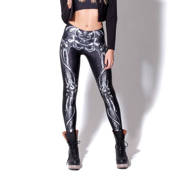 women's leggings women autumn winter europe and the united states fashion digital print mechanical skull skeleton, Black
women's leggings women autumn winter europe and the united states fashion digital print mechanical skull skeleton, Black